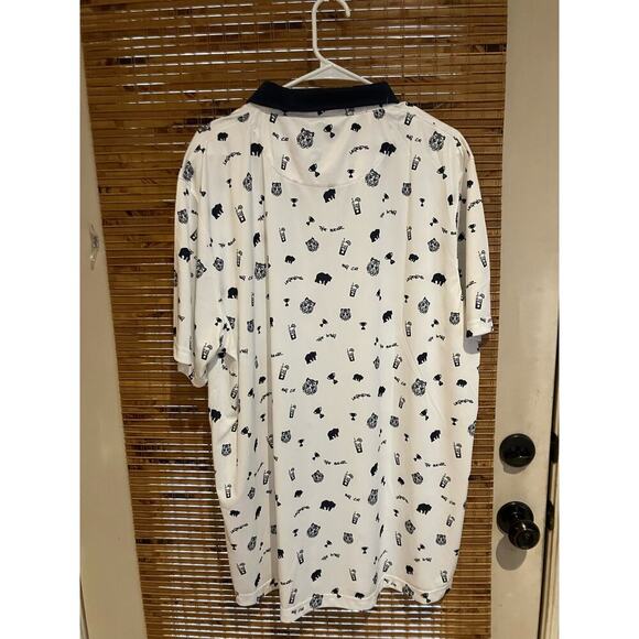 NWOT Swannies Polo Mens 3XL  Tiger, Bear Legends Print Golf Performance XXXL - Picture 2 of 5